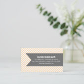 Oranje Stripespatroon Visitekaartje (Staand voorkant)