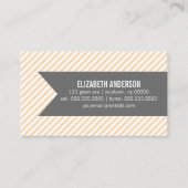 Oranje Stripespatroon Visitekaartje (Voorkant)