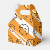 Oranje strippartij Basketball Birthday Bedankdoosjes (Achterkant)