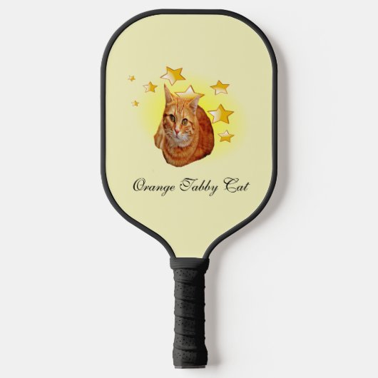 Oranje stripper Cat is een ster Pickleball Paddle (Voorkant)
