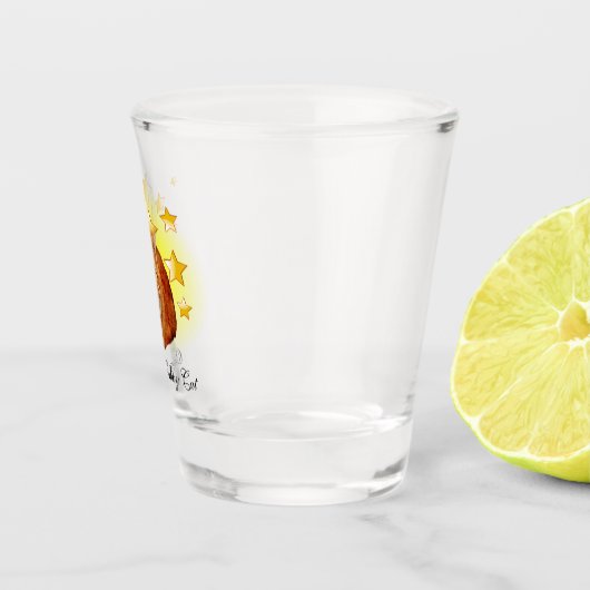 Oranje stripper Cat is een ster Shot Glas (Rechts)