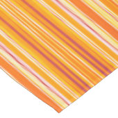 Oranje strips tafelkleed (Gekanteld)