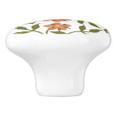 ORANJE STROMEN KERAMISCHE KNOP (Zijkant)