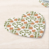 ORANJE STROMEN MET GROENE STAMS KARTONNEN ONDERZETTERS (Gekanteld)