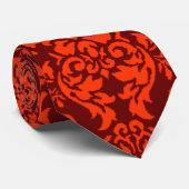 Oranje Stropdas Damask (Opgerold)