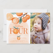 Oranje stropdas die de vierde verjaardag van de vi kaart (Voorkant)