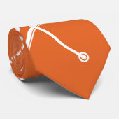 Oranje stropdas fietscyclus (Opgerold)