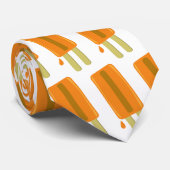 ORANJE stropdas ICE POP (Opgerold)