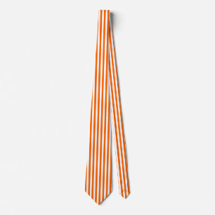 Oranje Stropdas Pinstripe