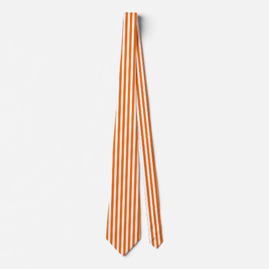 Oranje Stropdas Pinstripe (Voorkant)