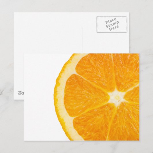 Oranje stuk briefkaart (Voorkant / Achterkant)