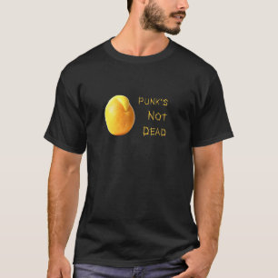 Oranje stuk fruit met mohawk en woorden voor punk t-shirt
