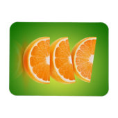 Oranje stukken op groen magneet (Horizontaal)