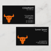 Oranje stuursymbool - zwart visitekaartje (Voorkant / Achterkant)