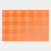 Oranje subtiele gradiënt met peek-a-boo buffelplai inpakpapier vel (Voorkant 2)