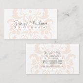 Oranje subtle Damask Visitekaartje (Voorkant / Achterkant)