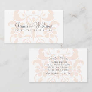 Oranje subtle Damask Visitekaartje