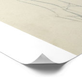 Oranje Suite met Schetsen Pin Up Art Poster (Hoek)