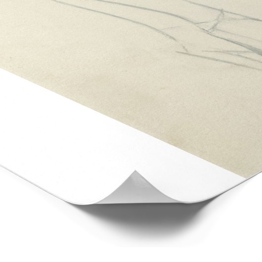 Oranje Suite met Schetsen Pin Up Art Poster (Hoek)