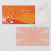 Oranje Sun Burst-Visitekaartjes Visitekaartje (Voorkant / Achterkant)