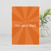Oranje Sunburst Baby shower Kaart (Staand voorkant)
