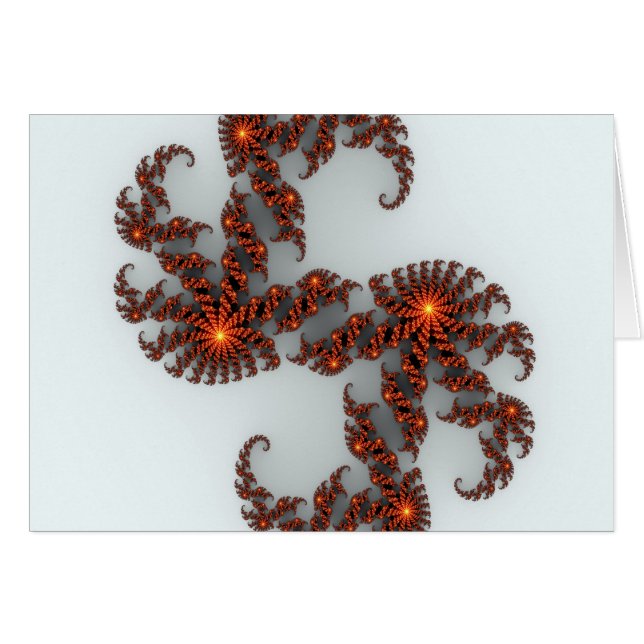 Oranje Sunburst Fractal (Voorkant Horizontaal)