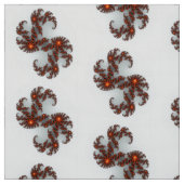 Oranje Sunburst Fractal Stof (Swatch)