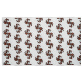 Oranje Sunburst Fractal Stof (Fat Quarter)