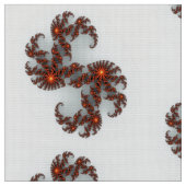 Oranje Sunburst Fractal Stof (Close Up)