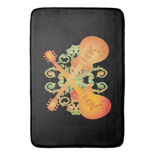 Oranje Sunburst Guitars Ongelooflijke Budget Badma Badmat (Voorkant Verticaal)