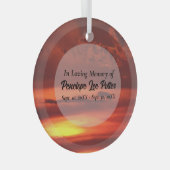 Oranje Sunrise Memorial Keepomwille Suncatcher Glas Ornament (Voorkant Rechts)