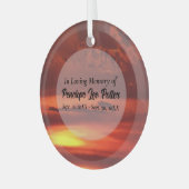 Oranje Sunrise Memorial Keepomwille Suncatcher Glas Ornament (Voorkant links)