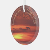 Oranje Sunrise Memorial Keepomwille Suncatcher Glas Ornament (Voorkant links)