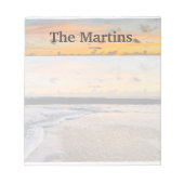 Oranje Sunrise Ocean Custom Notitieblok (Voorkant)