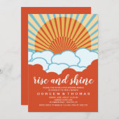 Oranje Sunrise Post Wedding Brunch Invitation Kaart (Voorkant / Achterkant)