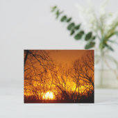 ORANJE SUNSET BRIEFKAART (Staand voorkant)