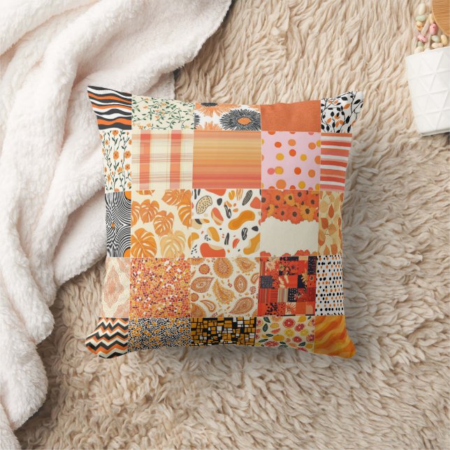 Oranje Sunset Cheat Quilt Pattern 2025 Kussen (Deken)