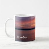 Oranje Sunset Clouds Over Lake Water Custom Name Koffiemok (Links)