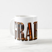 Oranje Sunset Graham Name Koffiemok (Voorkant links)