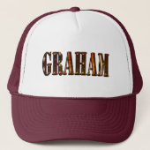 Oranje Sunset Graham Name Trucker Pet (Voorkant)