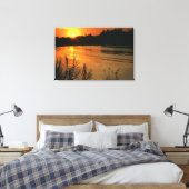 Oranje SunSet Oil Painting Print Wrapped (Insitu (Slaapkamer))