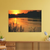 Oranje SunSet Oil Painting Print Wrapped (Insitu (Woonkamer))