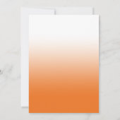 Oranje Sunset Photo Invitations Kaart (Achterkant)