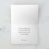 Oranje Sunset Sympathie Card Kaart (Binnen)