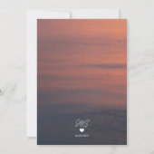 Oranje Sunset Vliegtuig Vorm Destination Wedding Save The Date (Achterkant)