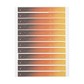 Oranje Sunset+White Stars Wraparound-adreslabel (Vel)