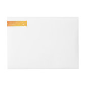 Oranje Sunset+White Stars Wraparound-adreslabel (Voorkant)