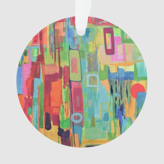 Oranje Sunshine Acryl Ornament (voorkant)