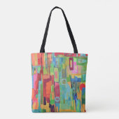 Oranje Sunshine Canvas tas (Achterkant)