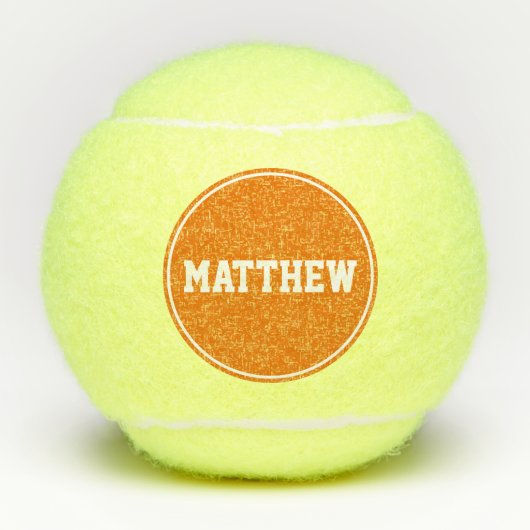 Oranje Super Sport Aangepaste naam Tennisballen (Voorkant)